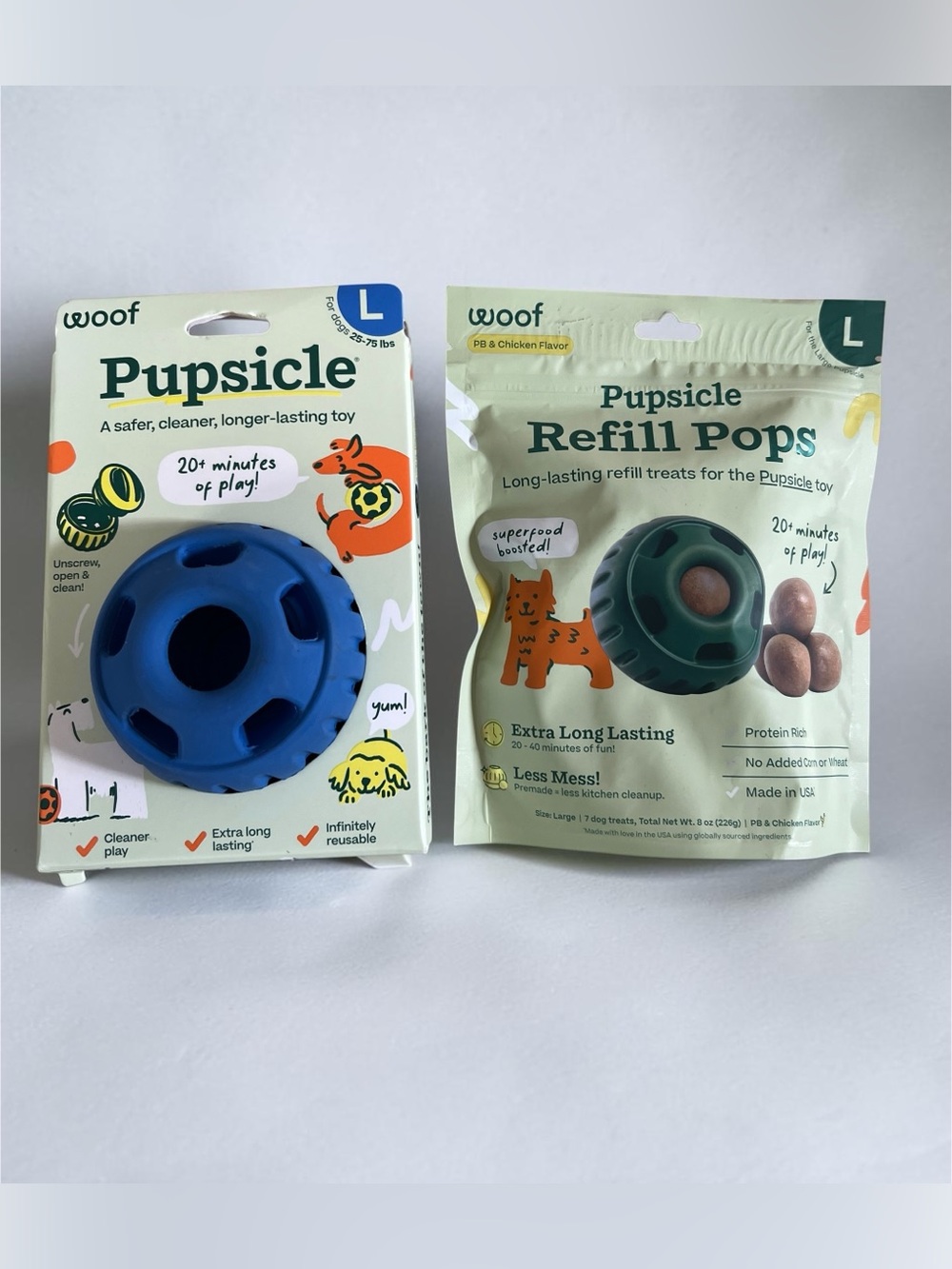 WOOF Pupsicle Treat Dispensing Dog Toy & Treat